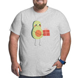 Avocado Holding Gift Box Big Size Men's T-shirt