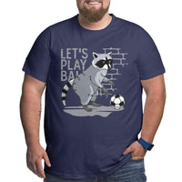 Funny Let's Play Ball Big Size Men's T-shirt