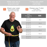 Cartoon Avocado Love Big Size Men's T-shirt