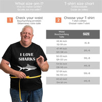 I Love Cute Sharks Big Size Men's T-shirt