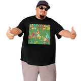 Tropical Hawaii Party Parrot Big Size Men's T-shirt