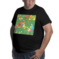 Tropical Hawaii Party Parrot Big Size Men's T-shirt