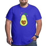 Cartoon Avocado Love Big Size Men's T-shirt