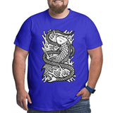 Big Python Is Fishing Big Size Men's T-shirt