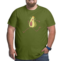 Avocado Funny Fruit Athlete Big Size Men's T-shirt