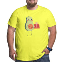 Avocado Holding Gift Box Big Size Men's T-shirt