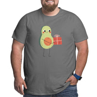 Avocado Holding Gift Box Big Size Men's T-shirt