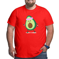 Cute Strong Avocado Big Size Men's T-shirt