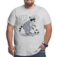 Funny Let's Play Ball Big Size Men's T-shirt