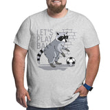 Funny Let's Play Ball Big Size Men's T-shirt