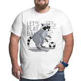 Funny Let's Play Ball Big Size Men's T-shirt