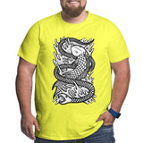 Big Python Is Fishing Big Size Men's T-shirt