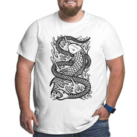 Big Python Is Fishing Big Size Men's T-shirt
