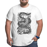 Big Python Is Fishing Big Size Men's T-shirt
