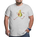 Avocado Funny Fruit Athlete Big Size Men's T-shirt