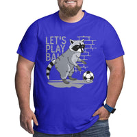 Funny Let's Play Ball Big Size Men's T-shirt