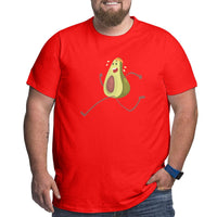 Avocado Funny Fruit Athlete Big Size Men's T-shirt