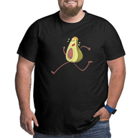 Avocado Funny Fruit Athlete Big Size Men's T-shirt