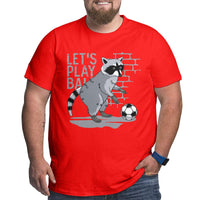 Funny Let's Play Ball Big Size Men's T-shirt