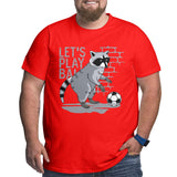 Funny Let's Play Ball Big Size Men's T-shirt