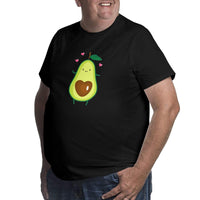 Cartoon Avocado Love Big Size Men's T-shirt