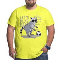 Funny Let's Play Ball Big Size Men's T-shirt