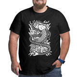 Big Python Is Fishing Big Size Men's T-shirt