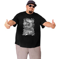 Big Python Is Fishing Big Size Men's T-shirt