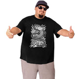 Big Python Is Fishing Big Size Men's T-shirt