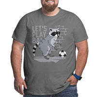 Funny Let's Play Ball Big Size Men's T-shirt