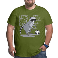 Funny Let's Play Ball Big Size Men's T-shirt