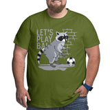 Funny Let's Play Ball Big Size Men's T-shirt