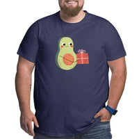 Avocado Holding Gift Box Big Size Men's T-shirt