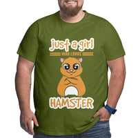 Just A Girl Who Loves Hamster Big Size Men's T-shirt