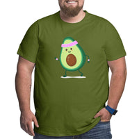 Cute Strong Avocado Big Size Men's T-shirt