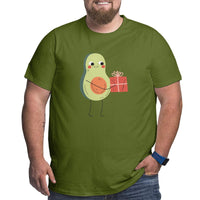 Avocado Holding Gift Box Big Size Men's T-shirt