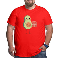 Avocado Holding Gift Box Big Size Men's T-shirt